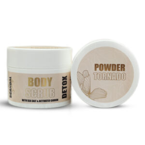 Powder Tornado Detox Body Scrub – Scrub Σώματος με Αμυγδαλέλαιο, Ενεργό Άνθρακα & Κόκκους Αλατιού (200ml)