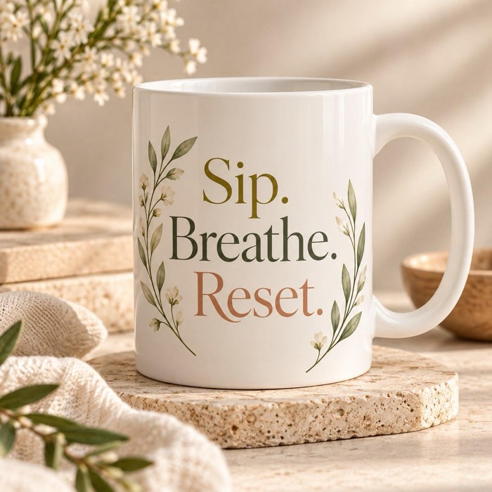 Κούπα Wellnessland – Sip. Breathe. Reset.